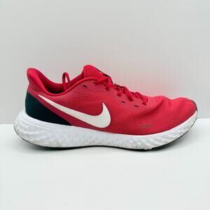 Nike Revolution 5 Mens Size 14 Gym Red Lace-Up Athletic Sneakers BQ3204-600